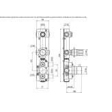 Stainless steel thermostatic set for wall mounting Mislata