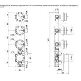 Stainless steel thermostatic set for wall mounting Bynum