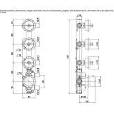 Stainless steel thermostatic set for wall mounting Ovilla