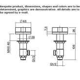 Deck mounted stainless steel remote control faucet Ovilla