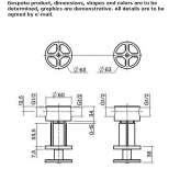 Set of 2 shut-off mixing valves for wall mounting Korgan