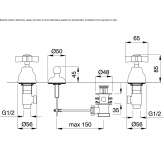 Deck mounted steel faucet with remote control Borsa