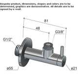 Angle valve with filter Tomra