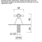 Deck mounted remote control faucet Brunete