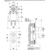 Wall faucet with remote control made of stainless steel Necochea