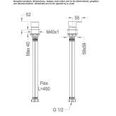 Deck mounted remote control faucet Claix