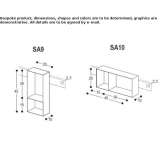 Open suspended steel wall cabinet for the bathroom Sinj