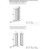 Free-standing column bathroom cabinet with glass doors Andarapa