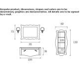 Wall-mounted washbasin cabinet Moche