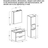 Wall-mounted washbasin cabinet with drawers Hurigny