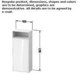 Low wooden bathroom cabinet with doors Pinet