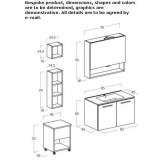 Wall-mounted washbasin cabinet with doors Hurigny