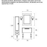 Washbasin cabinet with drawers Moche