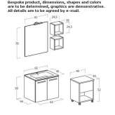 Wall-mounted washbasin cabinet with doors Hurigny