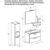 Wall-mounted washbasin cabinet with drawers Hurigny