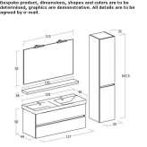 Wall-mounted washbasin cabinet with drawers Hurigny