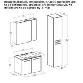 Wall-mounted washbasin cabinet with doors Hurigny