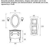 Washbasin cabinet with drawers Moche