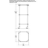 Bathroom trolley on brass wheels with glass shelves Dignac