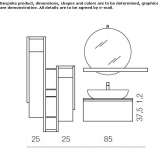 Oak bathroom cabinet/washbasin cabinet Belfair