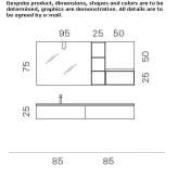 Segmented, single, suspended bathroom cabinet Troubky