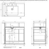 Standing under-washbasin cabinet with drawers Preze