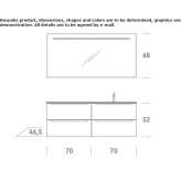 Ocritech single wall cabinet under washbasin with drawers Skalica