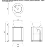 Under-washbasin cabinet standing on the floor Frasher