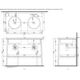 Double standing under-washbasin cabinet Aheloy