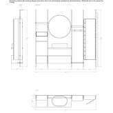 Washbasin cabinet with mirror Coupvray