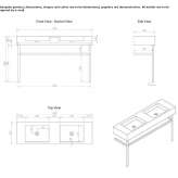 Arabescato double marble console sink Foscoe