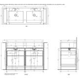 Standing under-washbasin cabinet with drawers Preze