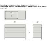 Standing under-washbasin cabinet with drawers Slomniki