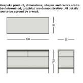 Standing under-washbasin cabinet with drawers Macmerry