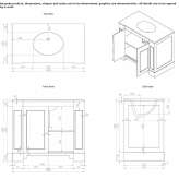 Free-standing single wooden washbasin cabinet with doors Fontanar