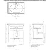 Single washbasin cabinet with doors Petal