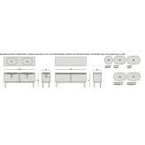 Double washbasin cabinet with drawers Langoat