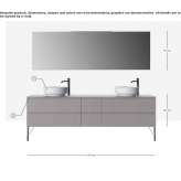 Double standing under-washbasin cabinet Karosta