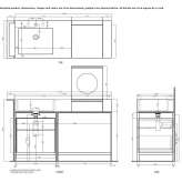 Standing under-washbasin cabinet with drawers Preze