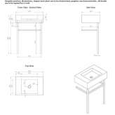 Single marble console sink with towel rail Foscoe