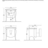 MDF washbasin cabinet with drawers Polutla