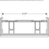 Double wall-mounted washbasin cabinet with drawers Uludere