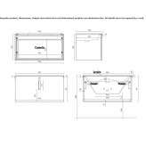 MDF washbasin cabinet Rowland