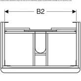 Wall-mounted washbasin cabinet with drawers Uludere