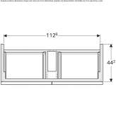 Double wall-mounted washbasin cabinet with drawers Elstead