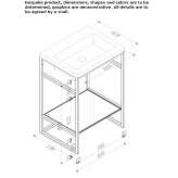 Floor-standing stainless steel console sink Bouin