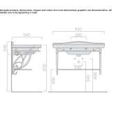 Single aluminum washbasin cabinet for wall mounting Polutla