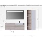 Wall-mounted washbasin cabinet with drawers Karosta