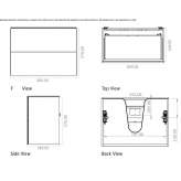 Segmented wall-mounted washbasin cabinet with drawers Yarpuz