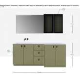 Under-washbasin cabinet standing on the floor Karosta